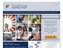 Tablet Screenshot of farrellfamilyfoundation.com